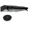 Image de - hotte casquette / visière 60 cm noir 240 m3/h - 100 watts - filtre inclus