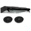 Image de hotte casquette 60 cm noir 240 m3/h + 2 filtres - marque française