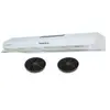 Image de - hotte casquette / visière / rivage 90 cm - blanche - 200w - double moteur - 438 m3/h