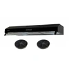 Image de - hotte casquette / visière rivage 90 cm - noir - double moteur - 200w - 438 m3/h