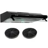 Image de hotte casquette 60 cm noir 435 m3/h 200w - marque française