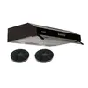 Image de hotte casquette 60 cm noir - double moteur 200 watts - 435 m3/h
