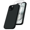 Image de Coque Pour iPhone 15 Silicone Noir + 2 Verres Trempes