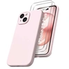 Image de Coque Pour iPhone 15 Plus Silicone Rose + 2 Verres Trempes