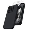 Image de Coque Pour iPhone 15 Pro Silicone Noir + 2 Verres Trempes