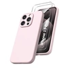 Image de Coque Pour iPhone 15 Pro Silicone Rose + 2 Verres Trempes