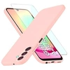 Image de Coque Pour Samsung Galaxy A25 5G Silicone Rose + Verre Trempe