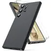 Image de Coque Pour Samsung Galaxy S24 Ultra Silicone Noir + 2 Verres Trempes