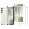 Image de Coque Pour Samsung Galaxy S24 Plus Silicone Transparente Angles Renforces + 2 Verres Trempes
