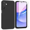 Image de Coque Pour Samsung Galaxy A15 Silicone Noir + Verre Trempe