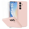 Image de Coque Pour Samsung Galaxy A35 5G Silicone Rose + Verre Trempe