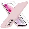 Image de Coque Pour Samsung Galaxy A55 5G Silicone Rose + Verre Trempe