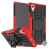 Image de Housse etui coque rigide anti choc pour Sony Xperia XA1 Plus + verre trempe - ROUGE -