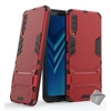 Image de Housse etui coque rigide anti choc pour Samsung Galaxy A7 (2018) + verre trempe - ROUGE -