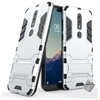 Image de Housse etui coque rigide anti choc pour Nokia 6.1 Plus (2019) + verre trempe - ARGENT -