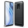 Image de Housse etui coque silicone gel carbone pour Xiaomi Redmi Note 9 + verre trempe - NOIR -