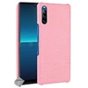 Image de Housse etui coque rigide simili cuir crocodile pour Sony Xperia L4 + verre trempe - ROSE -