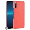 Image de Housse etui coque rigide simili cuir crocodile pour Sony Xperia L4 + verre trempe - ROUGE -