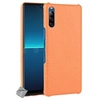 Image de Housse etui coque rigide simili cuir crocodile pour Sony Xperia L4 + verre trempe - ORANGE -