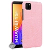 Image de Housse etui coque rigide simili cuir crocodile pour Huawei Y5p + verre trempe - ROSE -