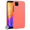 Image de Housse etui coque rigide simili cuir crocodile pour Huawei Y5p + verre trempe - ROUGE -