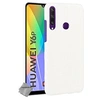 Image de Housse etui coque rigide simili cuir crocodile pour Huawei Y6p + film ecran - BLANC -