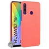 Image de Housse etui coque rigide simili cuir crocodile pour Huawei Y6p + film ecran - ROUGE -