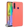 Image de Housse etui coque rigide simili cuir crocodile pour Huawei Y6p + verre trempe - ROUGE -