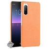 Image de Housse etui coque rigide simili cuir crocodile pour Sony Xperia 10 II + film ecran - ORANGE -