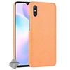 Image de Housse etui coque rigide simili cuir crocodile pour Xiaomi Redmi 9A + film ecran - ORANGE -