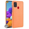 Image de Housse etui coque rigide simili cuir crocodile pour Samsung Galaxy A21s + film ecran - ORANGE -