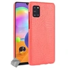 Image de Housse etui coque rigide simili cuir crocodile pour Samsung Galaxy A51 + film ecran - ROUGE -