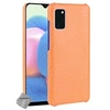 Image de Housse etui coque rigide simili cuir crocodile pour Samsung Galaxy A41 + film ecran - ORANGE -
