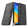 Image de Housse etui coque rigide anti choc pour Huawei P Smart (2021) + verre trempe - NOIR -