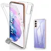Image de Coque silicone gel fine 360 integrale (avant et arriere) pour Samsung Galaxy S21 5G + film ecran - TRANSPARENT -