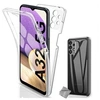 Image de Coque silicone gel fine 360 integrale (avant et arriere) pour Samsung Galaxy A32 5G + verre trempe - TRANSPARENT -