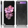 Image de Housse etui coque rigide simili cuir crocodile pour Samsung Galaxy Z Flip / Z Flip 5G - NOIR -