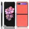 Image de Housse etui coque rigide simili cuir crocodile pour Samsung Galaxy Z Flip / Z Flip 5G - ROUGE -