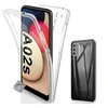 Image de Coque silicone gel fine 360 integrale (avant et arriere) pour Samsung Galaxy A02s + verre trempe - TRANSPARENT -