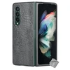 Image de Housse etui coque rigide simili cuir crocodile pour Samsung Galaxy Z Fold 3 5G - NOIR -
