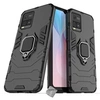 Image de Housse etui coque rigide anti choc pour Vivo Y21 / Y21s / Y33s + verre trempe - NOIR -