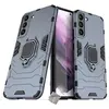 Image de Housse etui coque rigide anti choc pour Samsung Galaxy S22 5G + film ecran - BLEU FONCE -