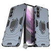 Image de Housse etui coque rigide anti choc pour Samsung Galaxy S22 5G + verre trempe - BLEU FONCE -