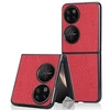 Image de Housse etui coque rigide simili cuir crocodile pour Huawei P50 Pocket - ROUGE -