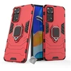 Image de Housse etui coque rigide anti choc pour Xiaomi Redmi Note 11 4G / Redmi Note 11S + verre trempe - ROUGE -