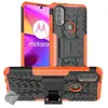 Image de Housse etui coque rigide anti choc pour Motorola Moto E20 / E30 / E40 + verre trempe - ORANGE -