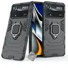 Image de Housse etui coque rigide anti choc pour Xiaomi Poco X4 Pro 5G + verre trempe - NOIR -