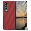 Image de Housse etui coque rigide carbone avant et arrière pour Samsung Galaxy Z Fold 4 5G - ROUGE -
