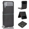 Image de Housse etui coque rigide simili cuir avant et arrière pour Samsung Galaxy Z Flip 4 5G - NOIR -