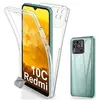 Image de Coque pour Xiaomi Redmi 10C - housse etui silicone gel fine 360 integrale (avant et arriere) + film ecran - TRANSPARENT -